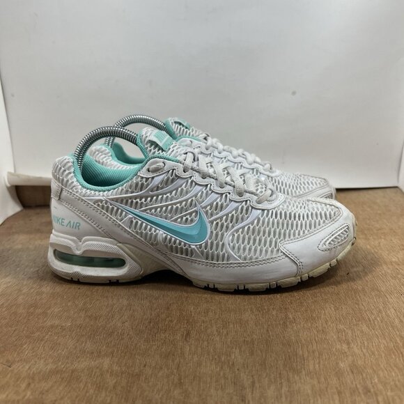 Nike Air Max Torch 4 Women Size 8.5 Running Shoes White Turquoise 343851-100 - Picture 1 of 9